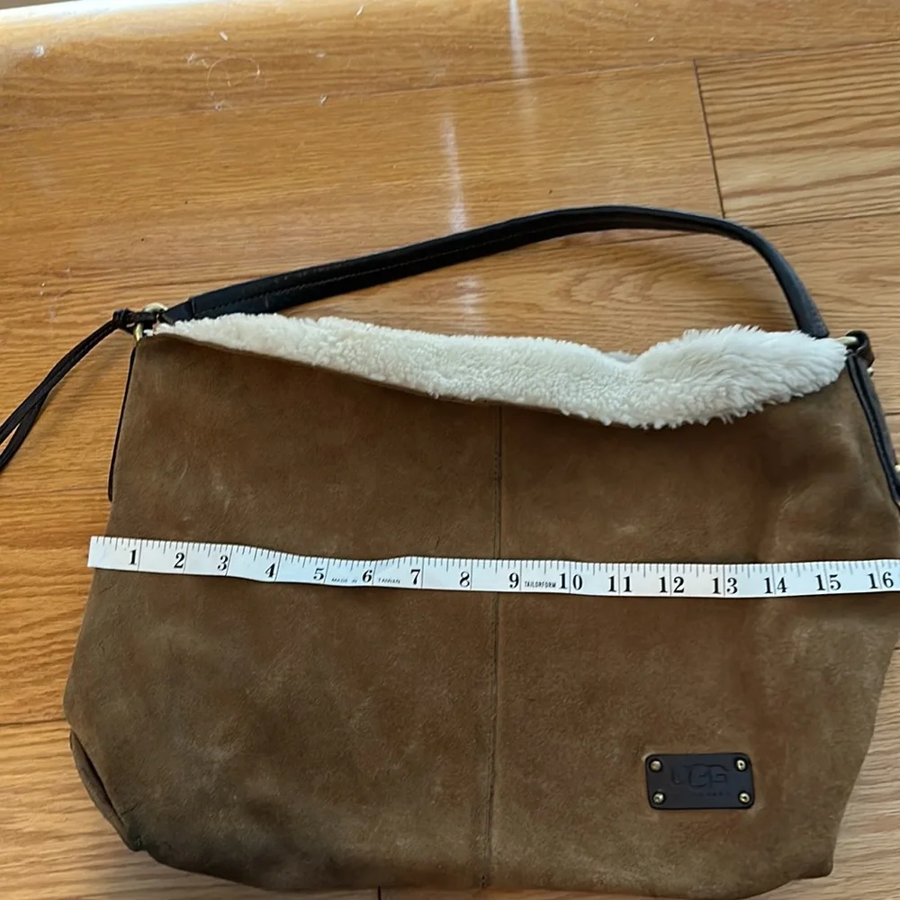 Ugg sheepskin sack purse in tan